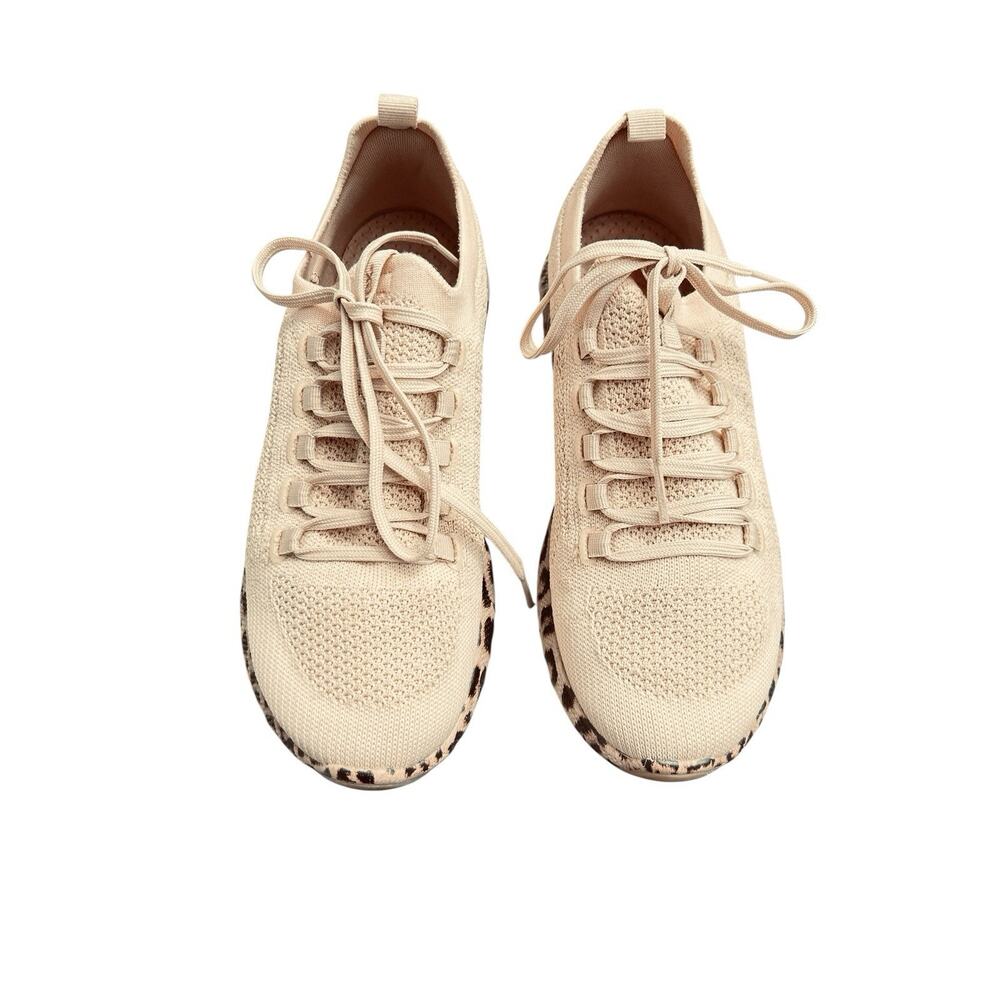 Aetrex Women’s Carly Athletic Mesh Arch Support Beige/Leopard Sneakers Sz. 9-9.5